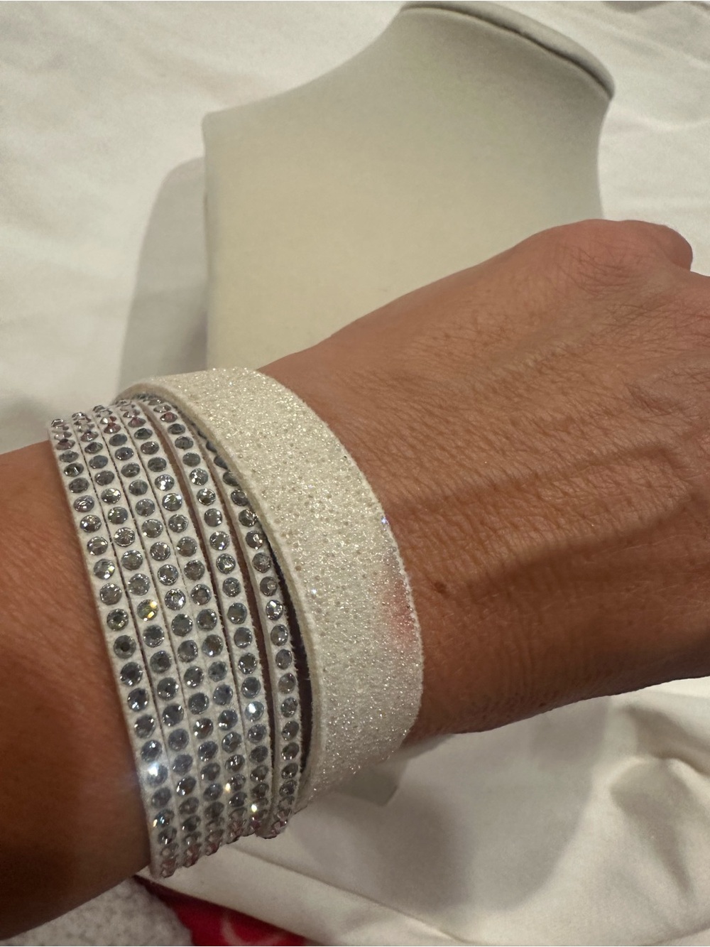Swarovski White Crystal Multi-Row Wrap Bracelet